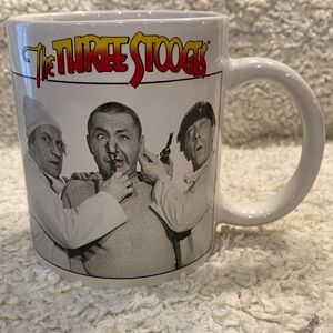 The Three STOOGES vintage coffee mug Larry Moe, Curly ceramic cup 10 Oz.